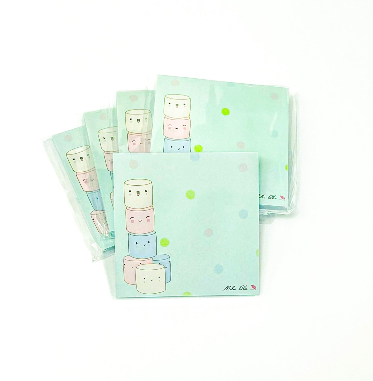 Marshmallow sticky notes