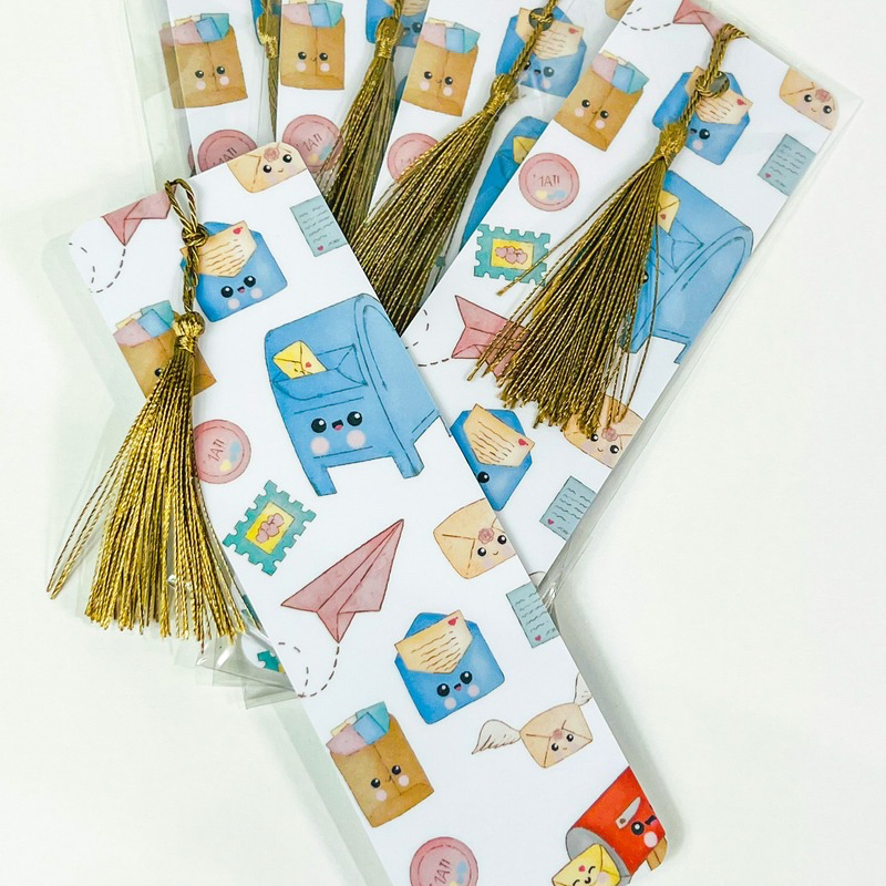 Cute happy mail bookmark