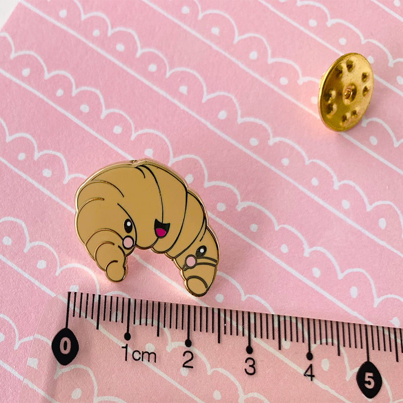 Croissant enamel pin
