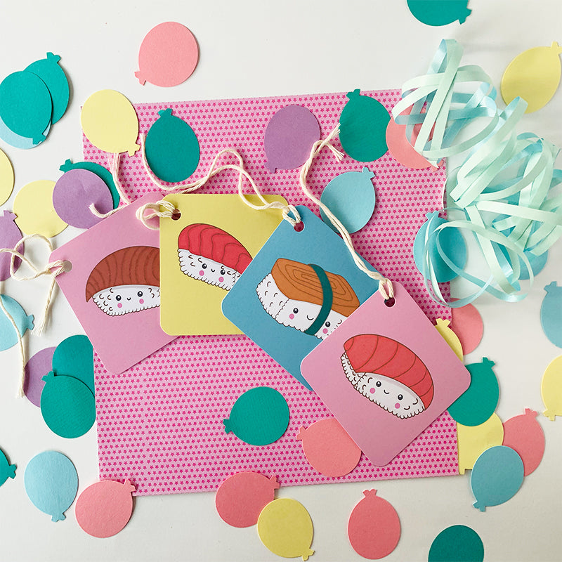 Sushi gift tags