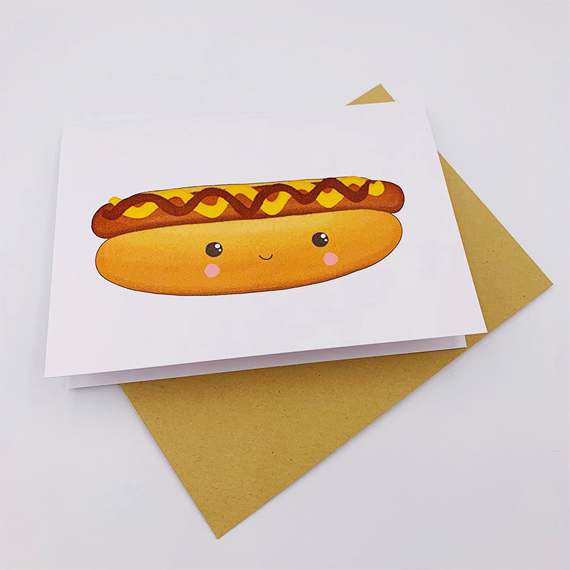 Hot Dog Greeting Card