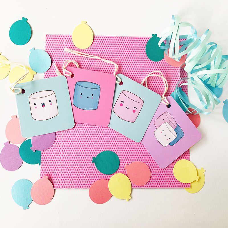 Marshmallow gift tags
