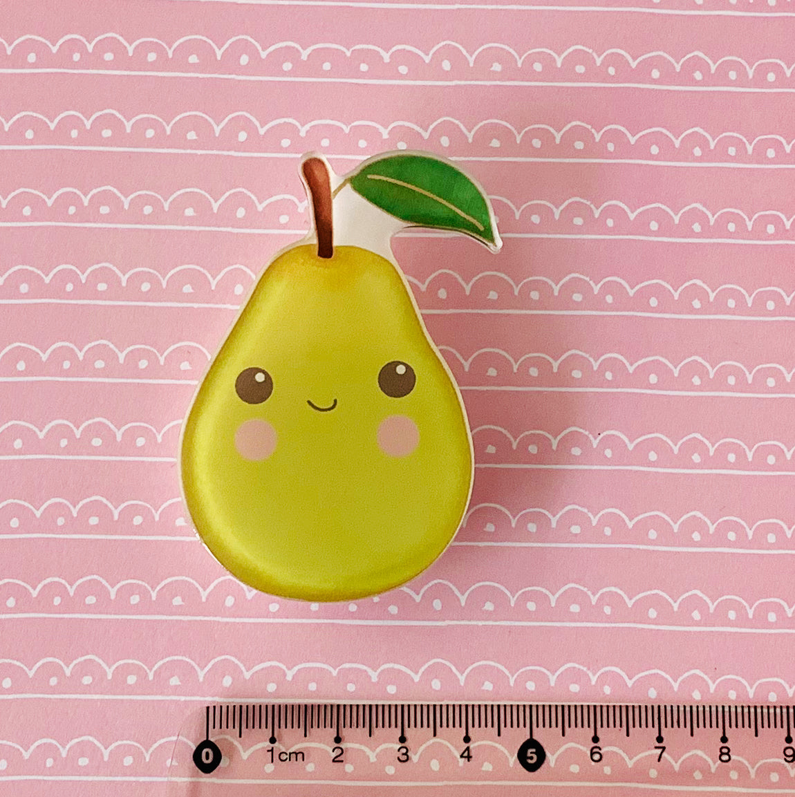 Pear-fect acrylic phone grip