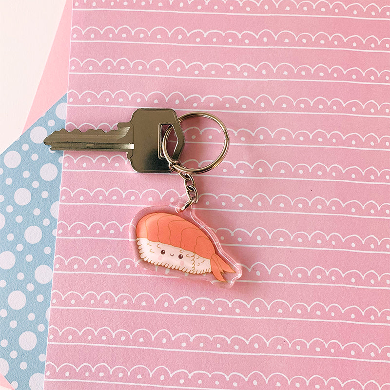 Sushi shrimp nigiri acrylic keychain