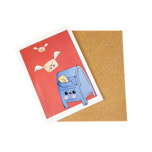 Cute happy mail Greeting Card