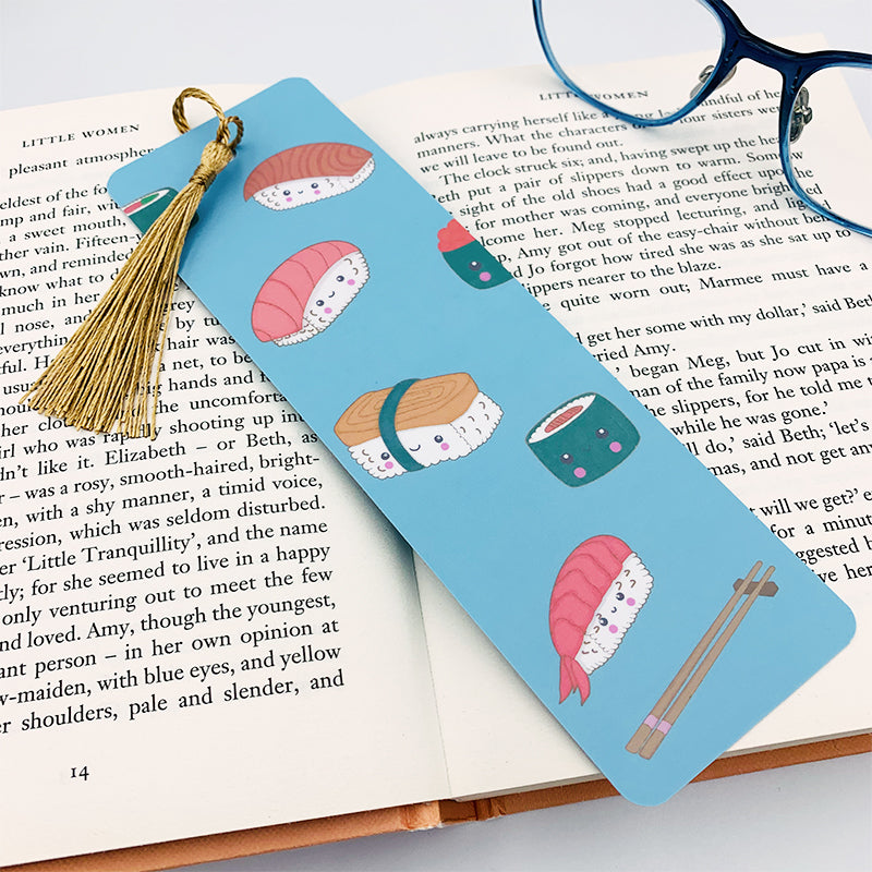 Sushi blue bookmark